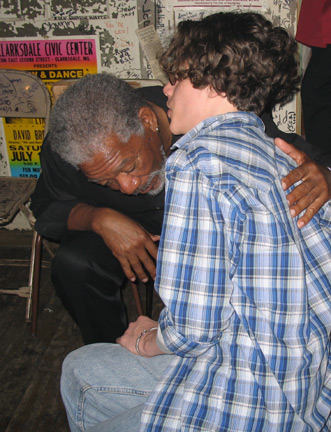Conrad Oberg and Morgan Freeman discuss the blues